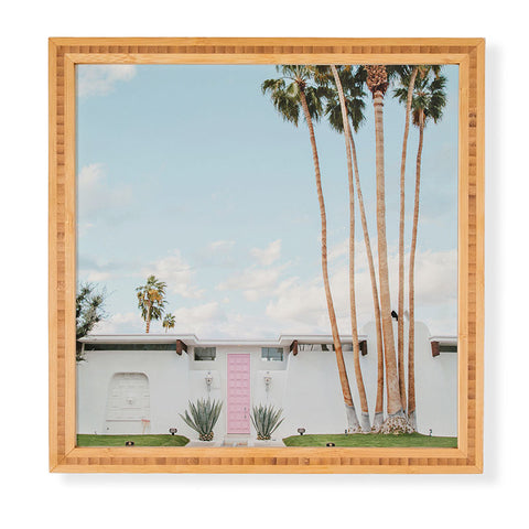 Eye Poetry Photography Pink Door in Palm Springs Framed Wall Art