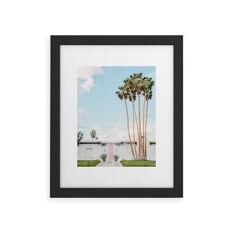 Eye Poetry Photography Pink Door in Palm Springs Framed Art Print