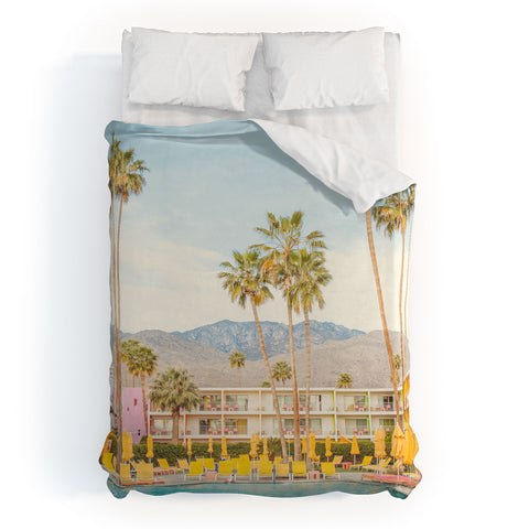 Eye Poetry Photography Poolside in Palm Springs Duvet Cover