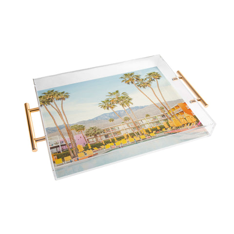 Eye Poetry Photography Poolside in Palm Springs Acrylic Tray