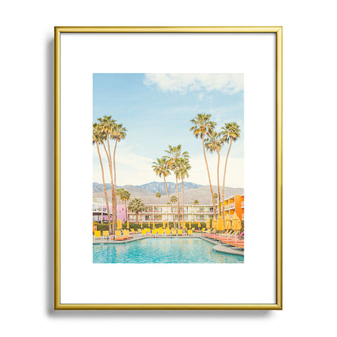 Eye Poetry Photography Poolside in Palm Springs Metal Framed Art Print