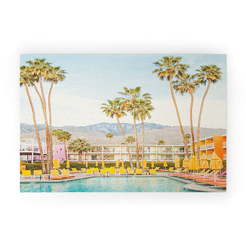 Eye Poetry Photography Poolside in Palm Springs Welcome Mat