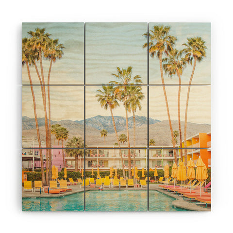 Eye Poetry Photography Poolside in Palm Springs Wood Wall Mural