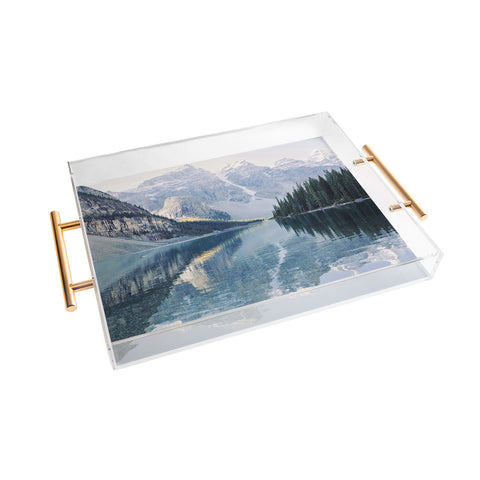 Eye Poetry Photography Sunrise Reflections Moraine Lake Banff Mountain Acrylic Tray