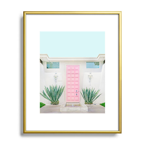 Eye Poetry Photography The Pink Door Palm Springs Metal Framed Art Print