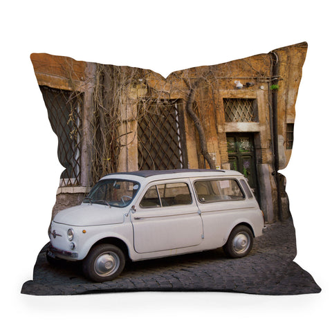 Eye Poetry Photography Trastevere Street Outdoor Throw Pillow