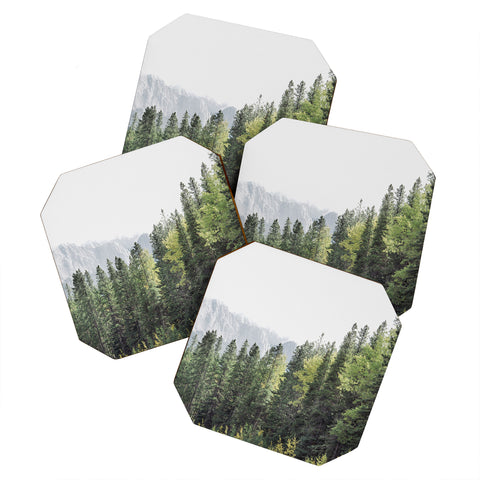 Eye Poetry Photography Treeline Nature and Landscape Coaster Set