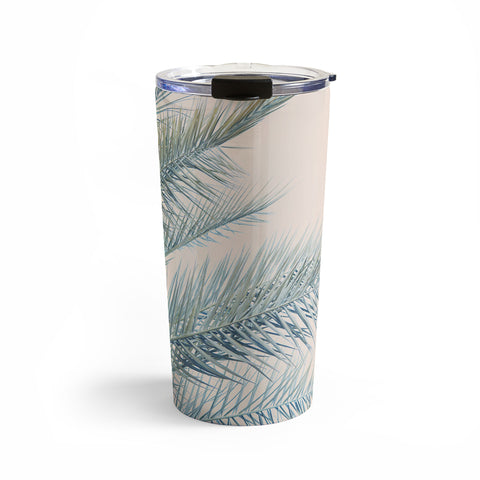 Eye Poetry Photography Tropical Palms on Blush Pink Boho Nature Travel Mug
