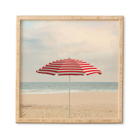 Eye Poetry Photography Umbrella California Beach Framed Wall Art