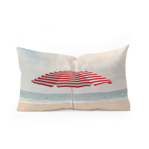 Eye Poetry Photography Umbrella California Beach Oblong Throw Pillow