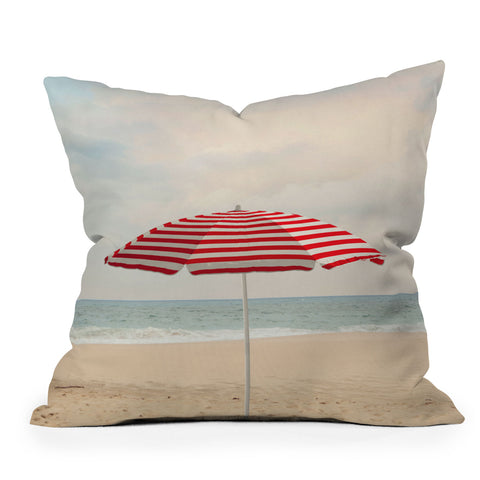 Eye Poetry Photography Umbrella California Beach Outdoor Throw Pillow