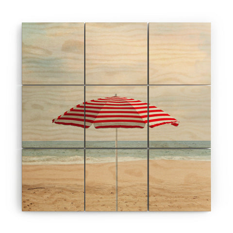 Eye Poetry Photography Umbrella California Beach Wood Wall Mural