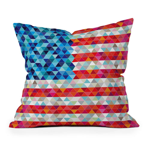 Fimbis America Outdoor Throw Pillow