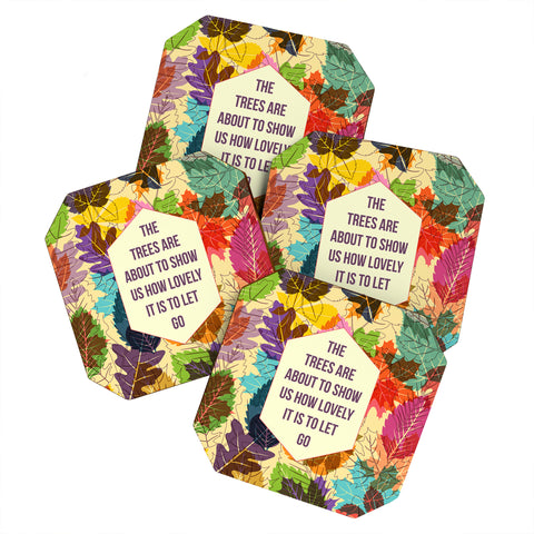 Fimbis Autumn Trees Coaster Set