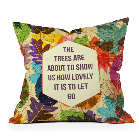 Fimbis Autumn Trees Outdoor Throw Pillow