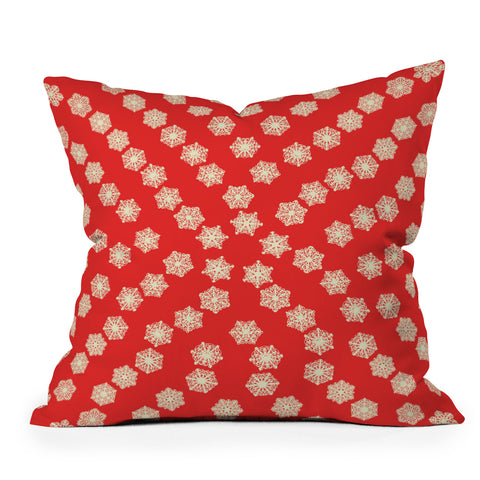 Fimbis Christmas Snowflakes Outdoor Throw Pillow