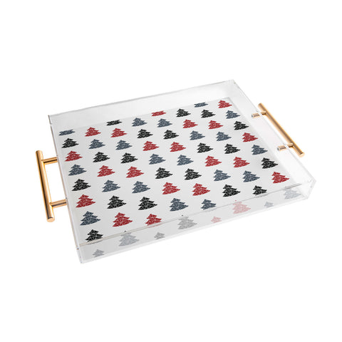 Fimbis Christmas Tree Pattern Acrylic Tray