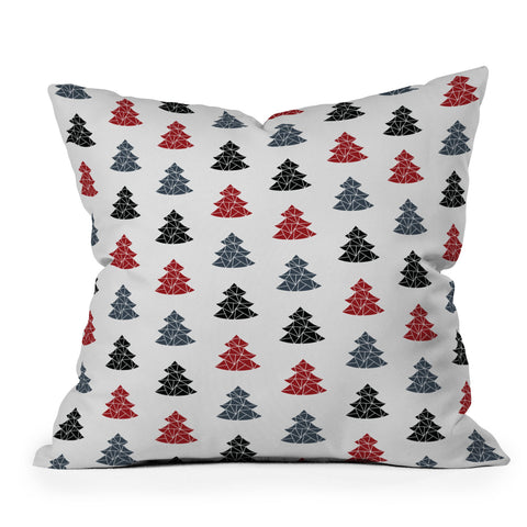 Fimbis Christmas Tree Pattern Outdoor Throw Pillow