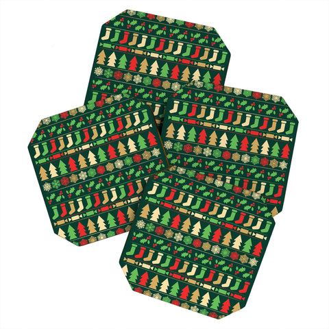 Fimbis Classic Christmas Coaster Set