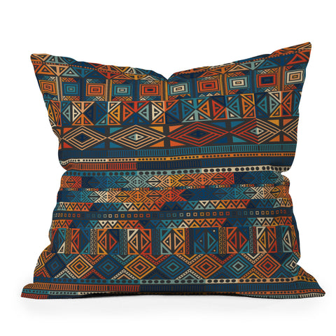 Fimbis Geometric Aztec 2 Outdoor Throw Pillow