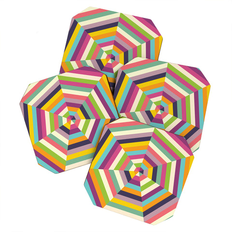 Fimbis Heptagon Quilt Coaster Set