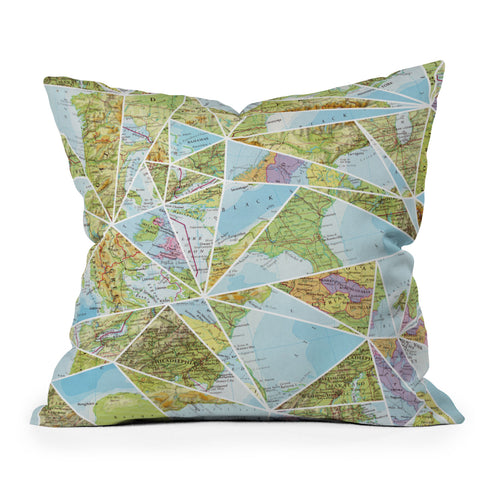 Fimbis Its A Mixed Up World Outdoor Throw Pillow