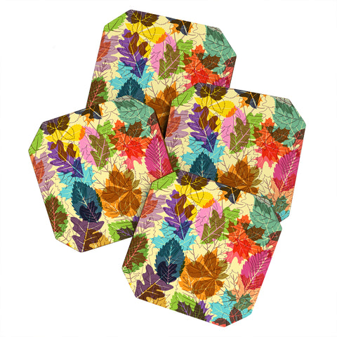 Fimbis Leaves Autumn Coaster Set
