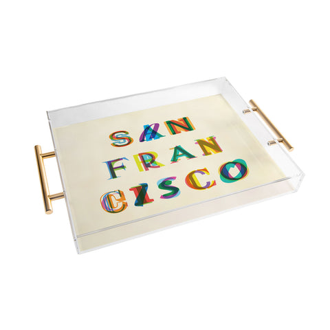 Fimbis San Francisco Typography Acrylic Tray