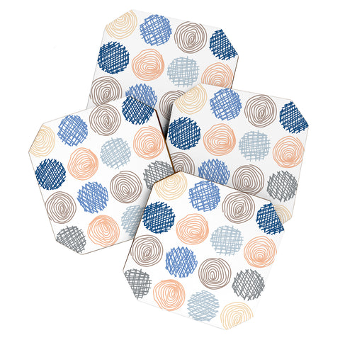 Fimbis Scribble Circles 1 Coaster Set
