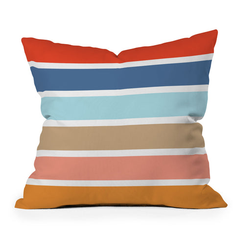 Fimbis Six Stripes Outdoor Throw Pillow