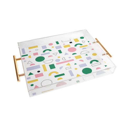 Fimbis Spring Geometric Shapes Acrylic Tray