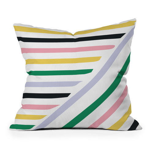 Fimbis Spring in Stripes Outdoor Throw Pillow