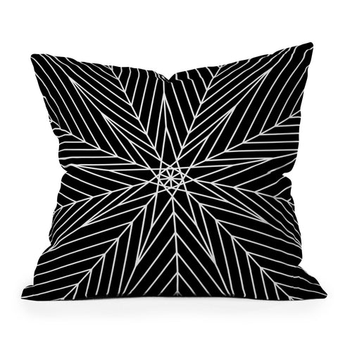 Fimbis Star Power Black and White Outdoor Throw Pillow