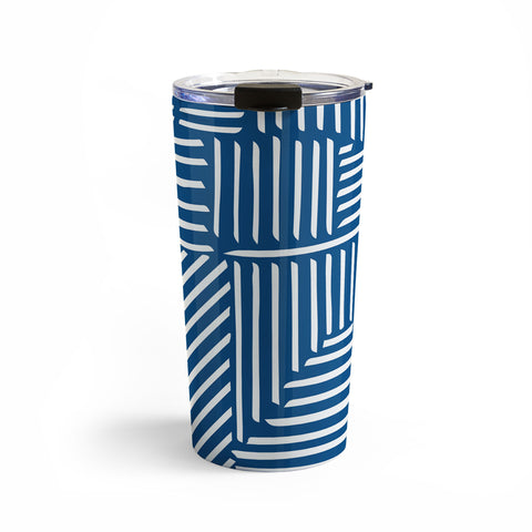 Fimbis Strypes Classic Blue Travel Mug