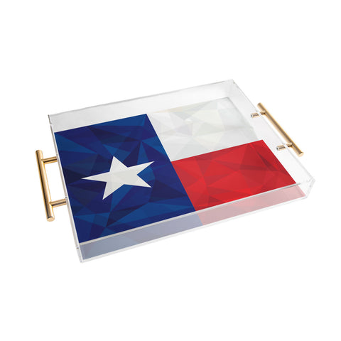 Fimbis Texas Geometric Flag Acrylic Tray
