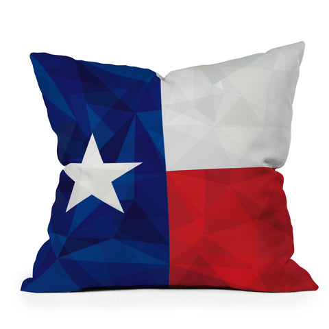 Fimbis Texas Geometric Flag Outdoor Throw Pillow