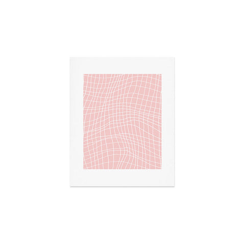 Fimbis Wavy Blush Grid Art Print