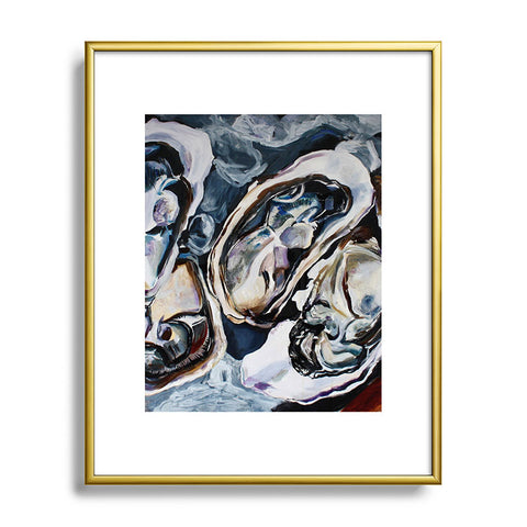 Fine Art by Clau Robles Gil Center Panel Oyster Triptych Metal Framed Art Print