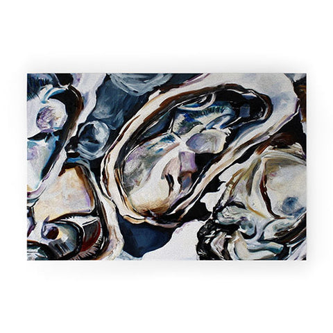 Fine Art by Clau Robles Gil Center Panel Oyster Triptych Welcome Mat