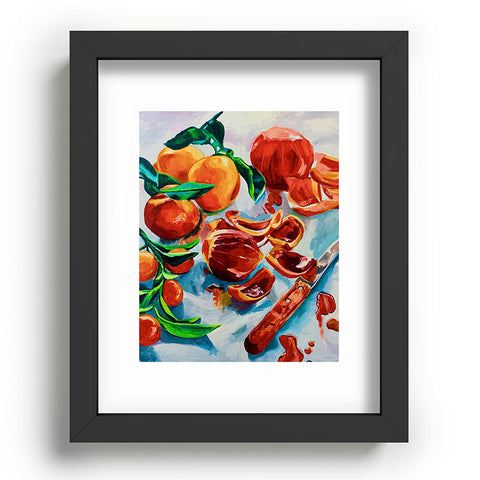 Fine Art by Clau Robles Gil Naranjas de Verano Recessed Framing Rectangle