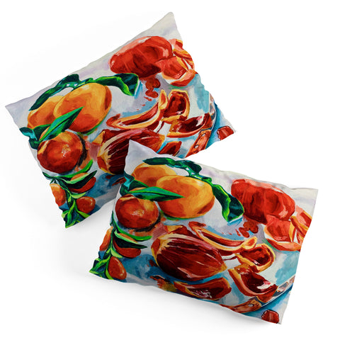 Fine Art by Clau Robles Gil Naranjas de Verano Pillow Shams