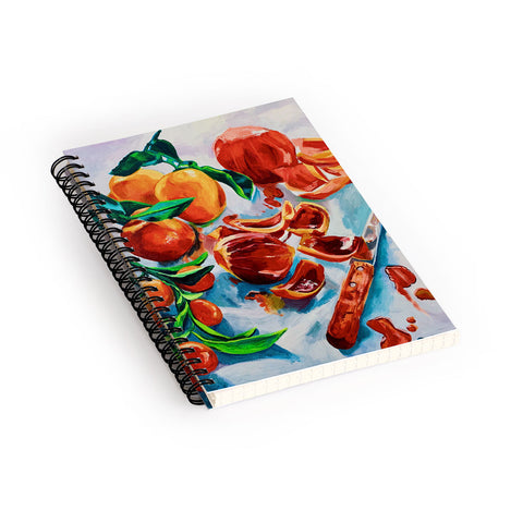 Fine Art by Clau Robles Gil Naranjas de Verano Spiral Notebook