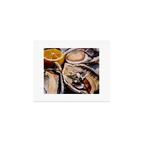 Fine Art by Clau Robles Gil Oysters Lemon Art Print