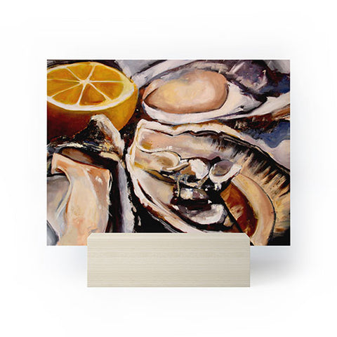 Fine Art by Clau Robles Gil Oysters Lemon Mini Art Print