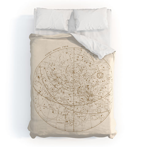 Florent Bodart Aster Visible Heavens Gold Duvet Cover