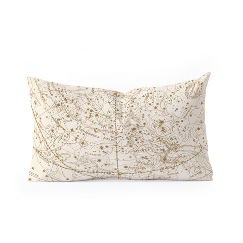 Florent Bodart Aster Visible Heavens Gold Oblong Throw Pillow