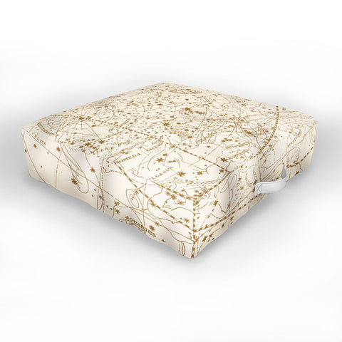 Florent Bodart Aster Visible Heavens Gold Outdoor Floor Cushion