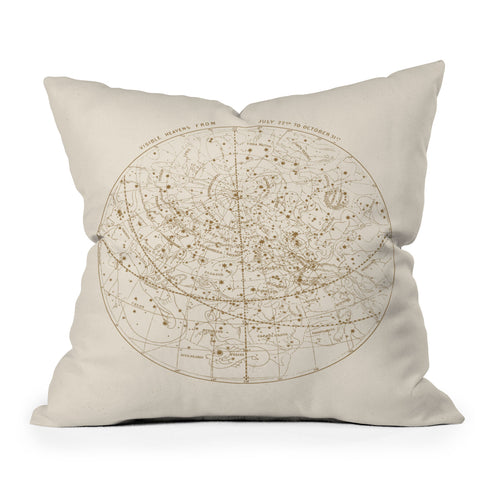Florent Bodart Aster Visible Heavens Gold Outdoor Throw Pillow