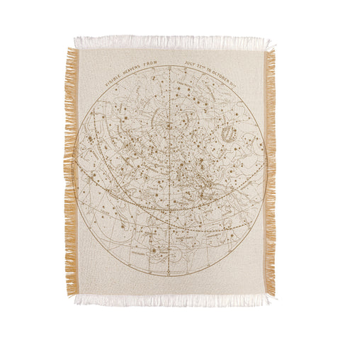 Florent Bodart Aster Visible Heavens Gold Throw Blanket