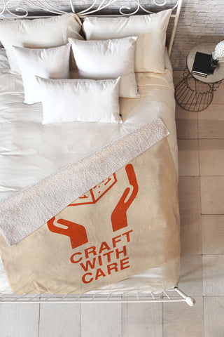 Florent Bodart Craft With Care Fleece Throw Blanket